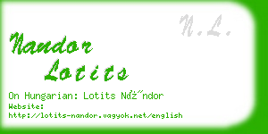 nandor lotits business card